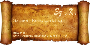 Szimon Konstantina névjegykártya
